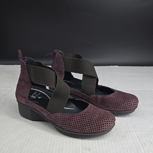Dansko  Laura Leather Purple Ankle Strap Shoes EU 37 US 6.5-7 - Picture 1 of 10